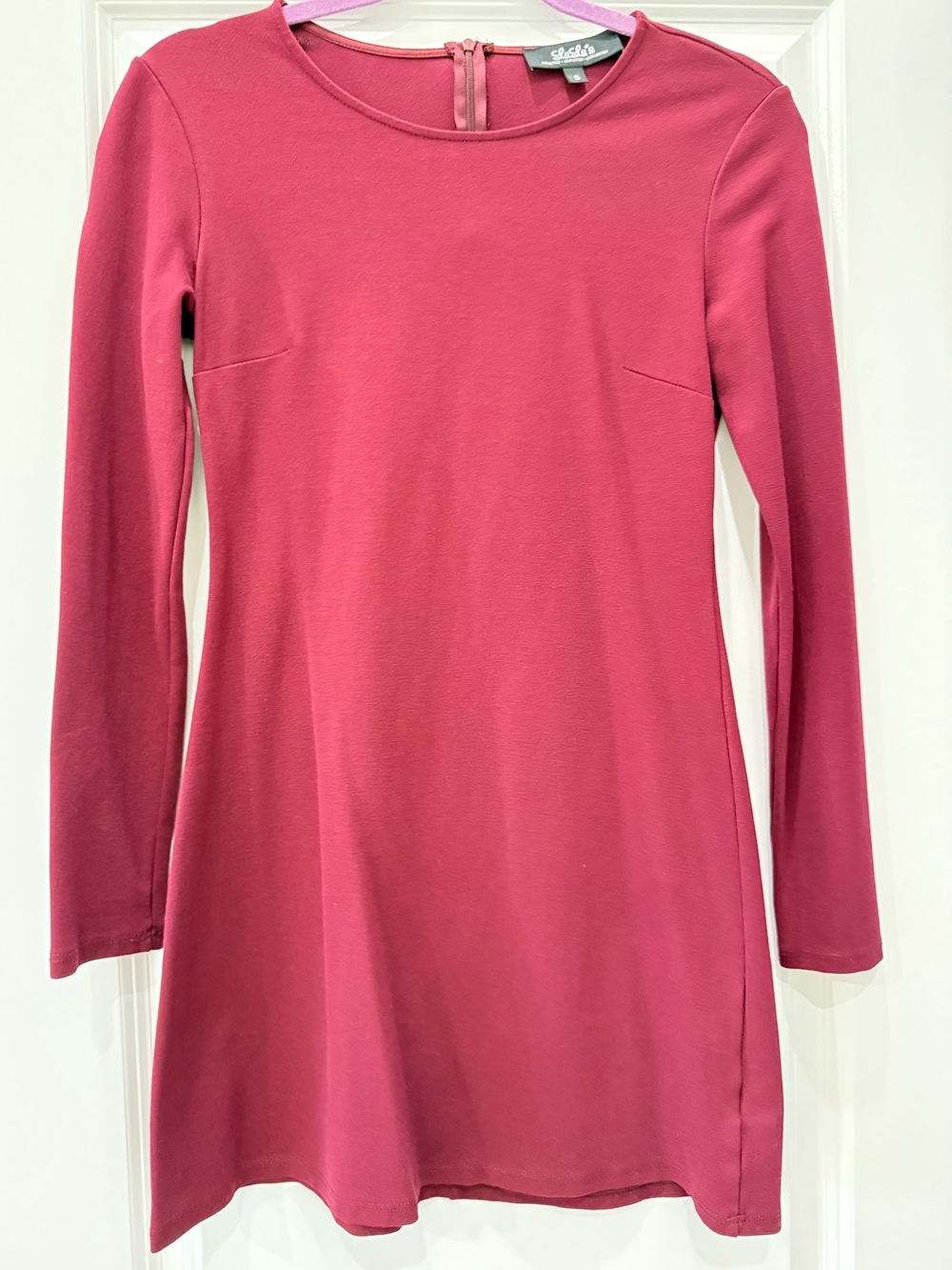 Lulu's Burgundy Long Sleeve Dress